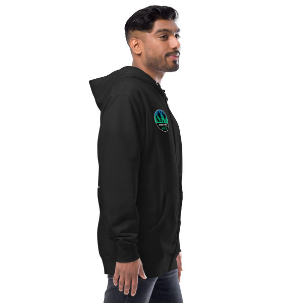 Thin Teal Line Zip Up Hoodie - Image 6